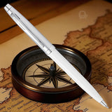 Sheaffer 100 White/Brushed Chrome CT Ballpoint Pen A9324