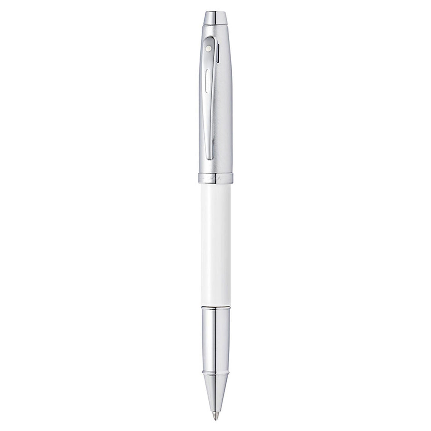 Sheaffer 100 White/Brushed Chrome CT Roller Ball Pen A9324