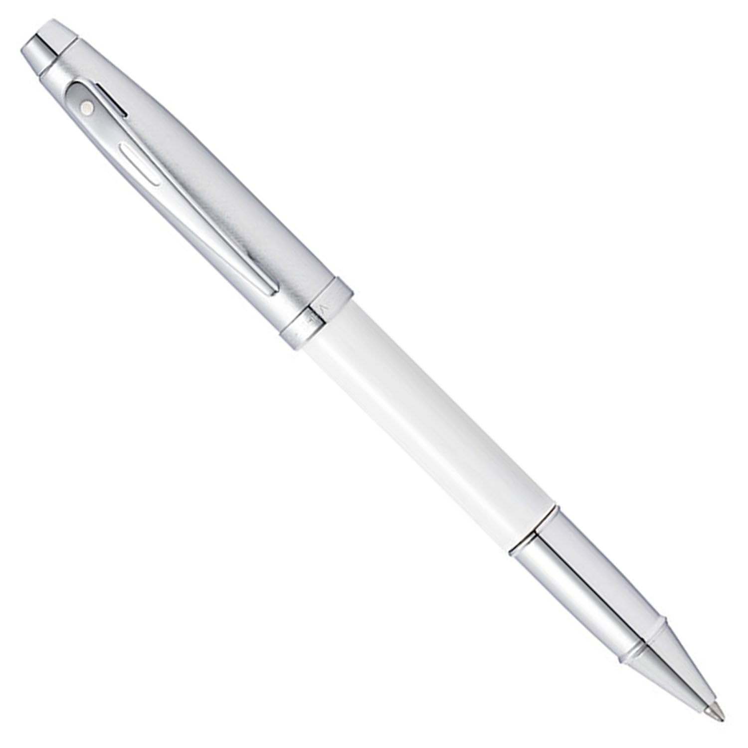 Sheaffer 100 White/Brushed Chrome CT Roller Ball Pen A9324
