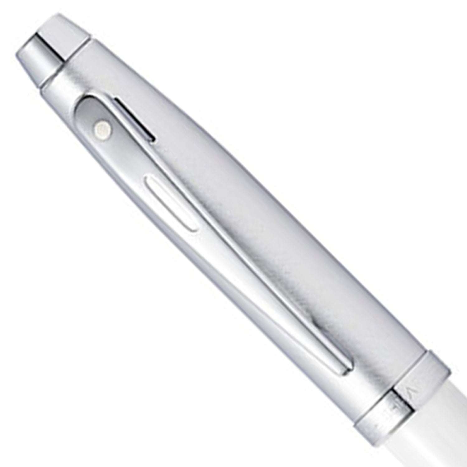 Sheaffer 100 White/Brushed Chrome CT Roller Ball Pen A9324