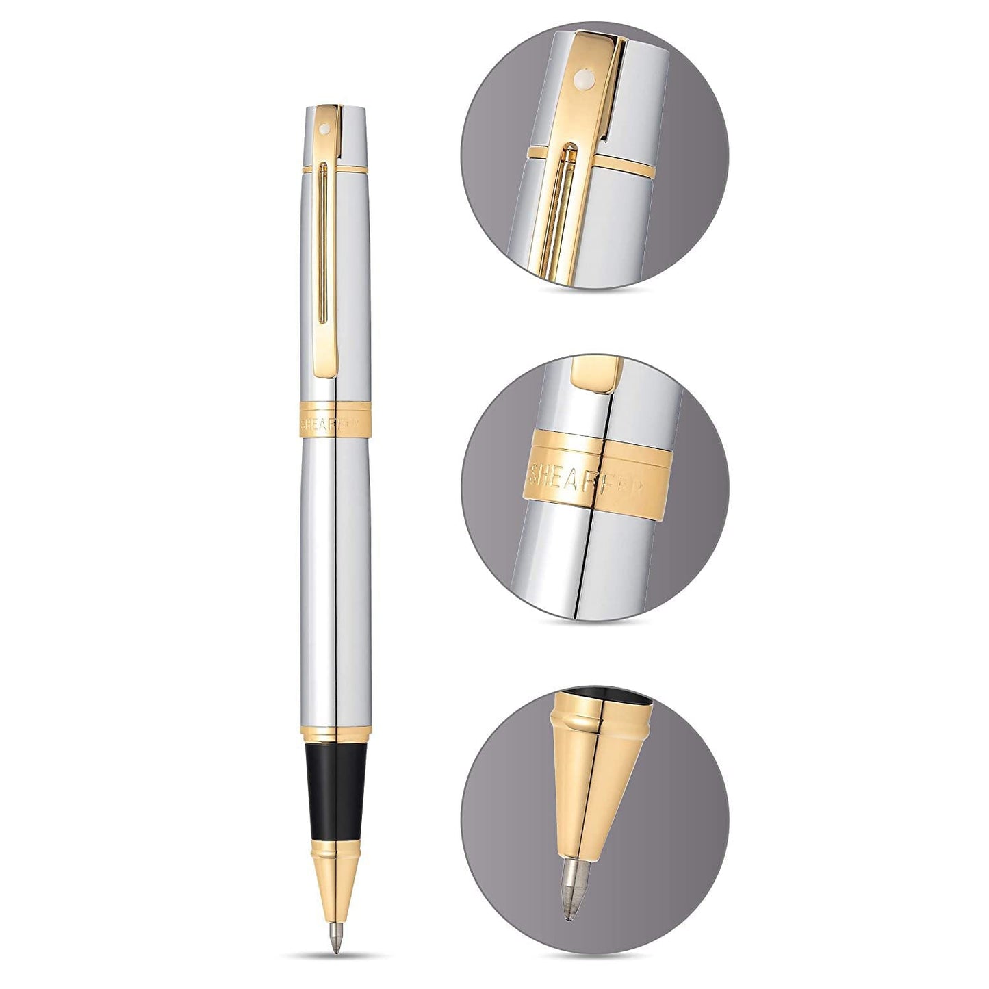Sheaffer 300 Bright Chrome GT Roller Ball Pen A9342