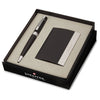 Sheaffer 300 Glossy Black CT Ballpoint Pen + Business Card Holder Gift Set G9312