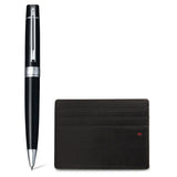 Sheaffer 300 Glossy Black CT Ballpoint Pen + Credit Card Holder Gift Set G9312