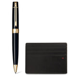 Sheaffer 300 Glossy Black GT Ballpoint Pen + Credit Card Holder Gift Set G9325