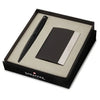 Sheaffer 300 Matte Black PVD Ballpoint Pen + Business Card Holder Gift Set G9343