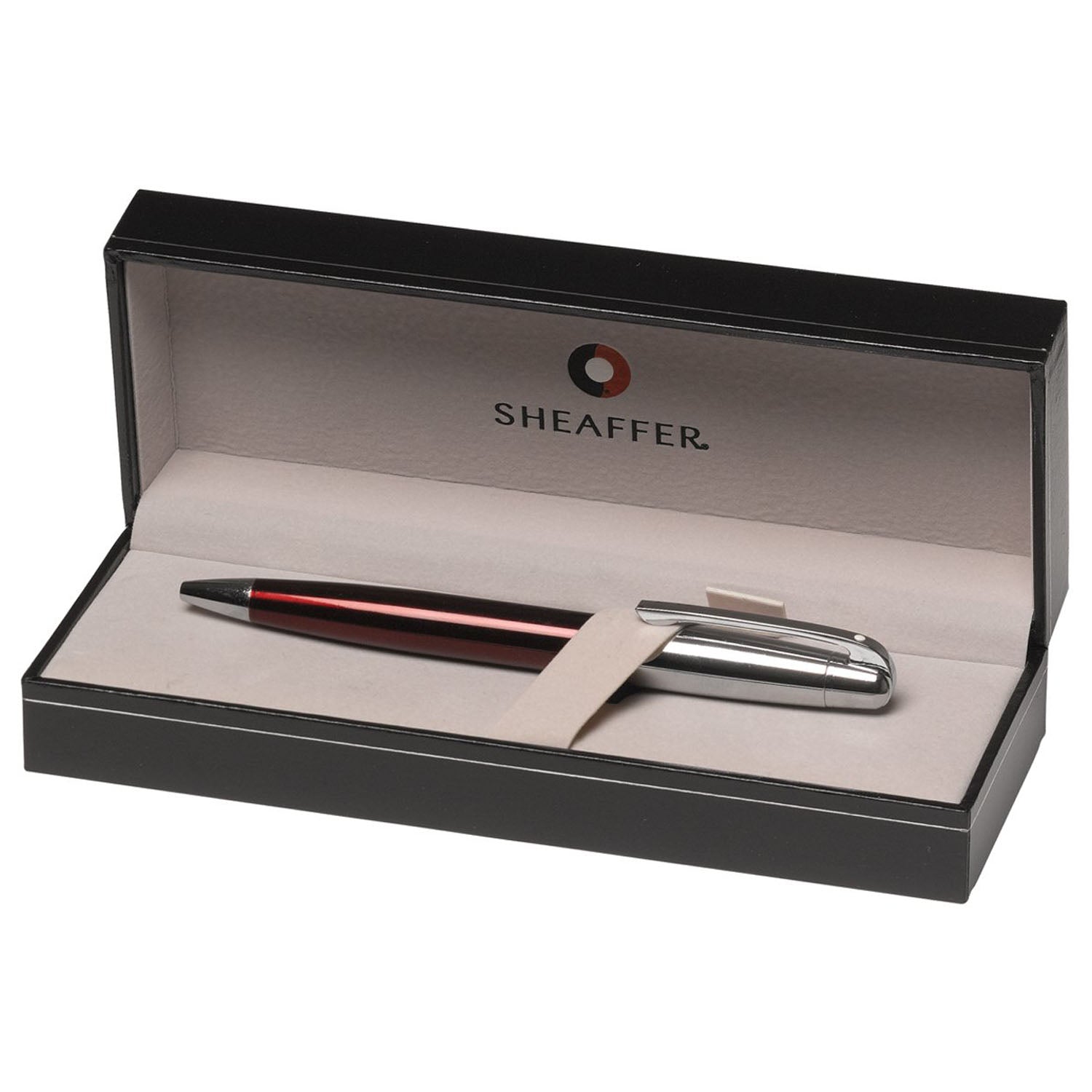 Sheaffer 500 Translucent Red/Chrome CT Ballpoint Pen A9336