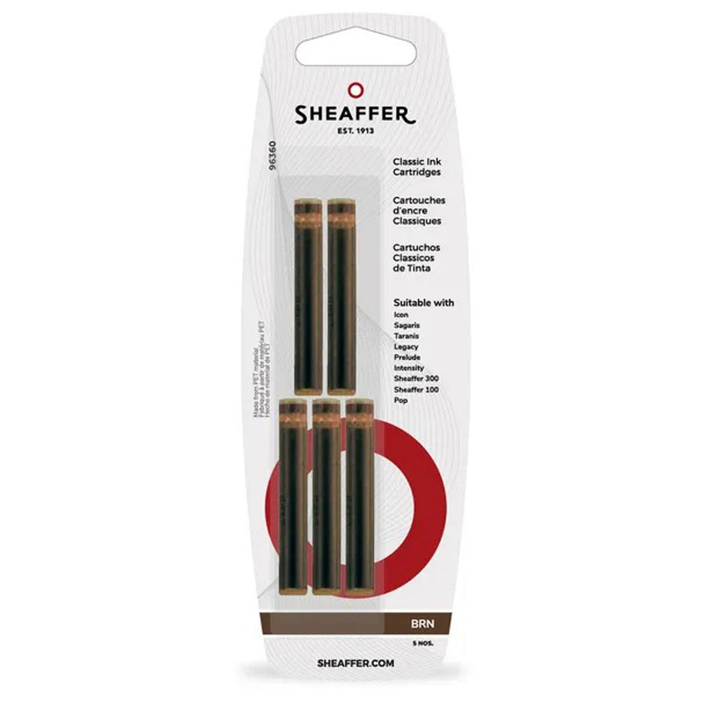 Sheaffer Classic Ink Cartridge (Brown - Pack of 5) 96360