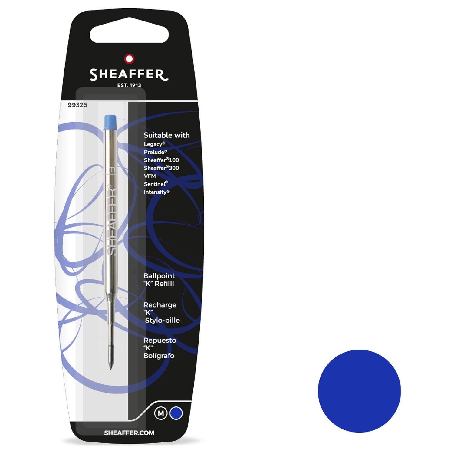 Sheaffer K Style Ballpoint Pen Refill (Blue - M) 99325