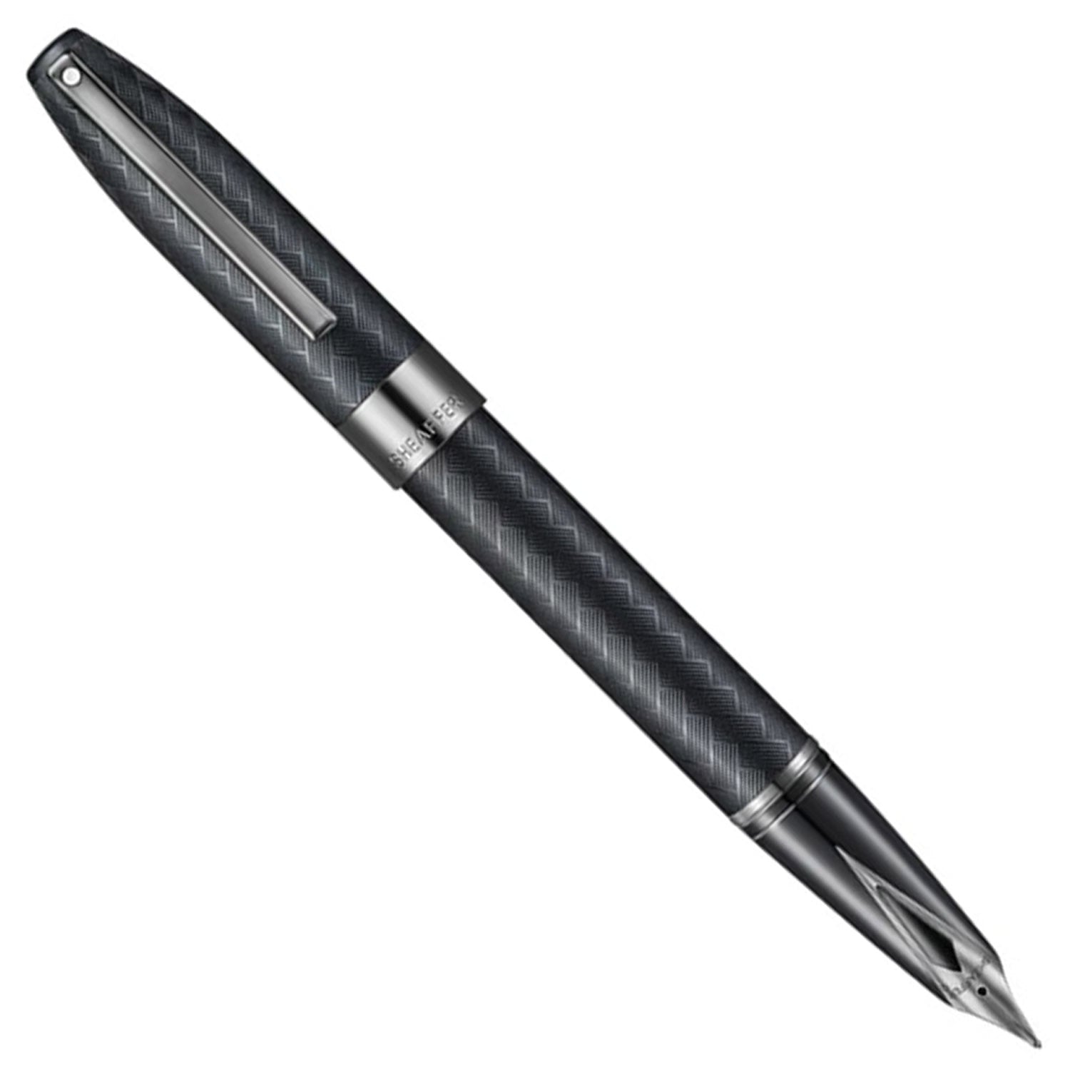 Sheaffer Legacy Chevron Matte Black PVD Fountain Pen