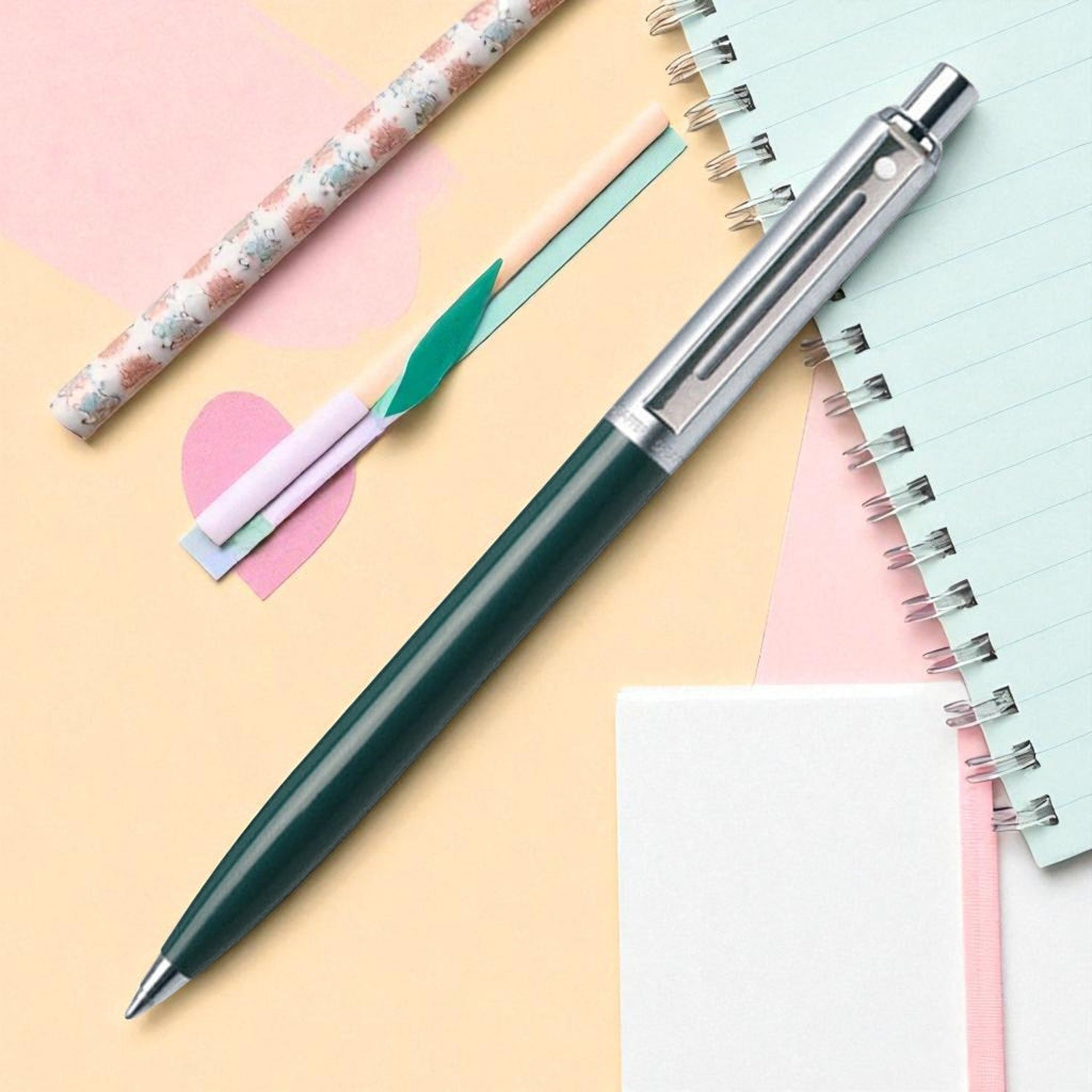 Sheaffer Sentinel Green/Chrome CT Ballpoint Pen A321-GR