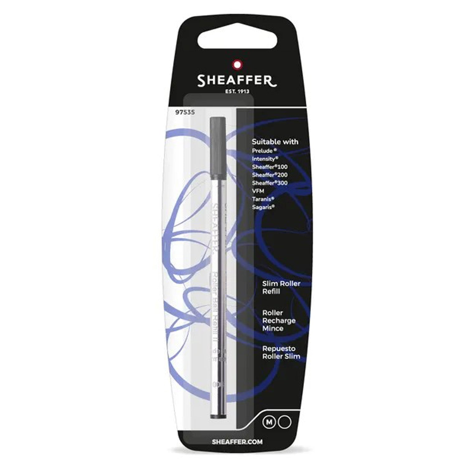 Sheaffer Slim Roller Ball Pen Refill (Black - M) 97535