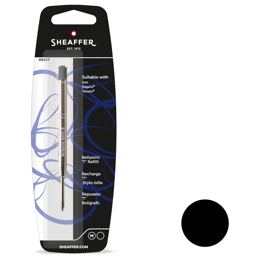 Sheaffer T Style Ballpoint Pen Refill (Black - M) 99337