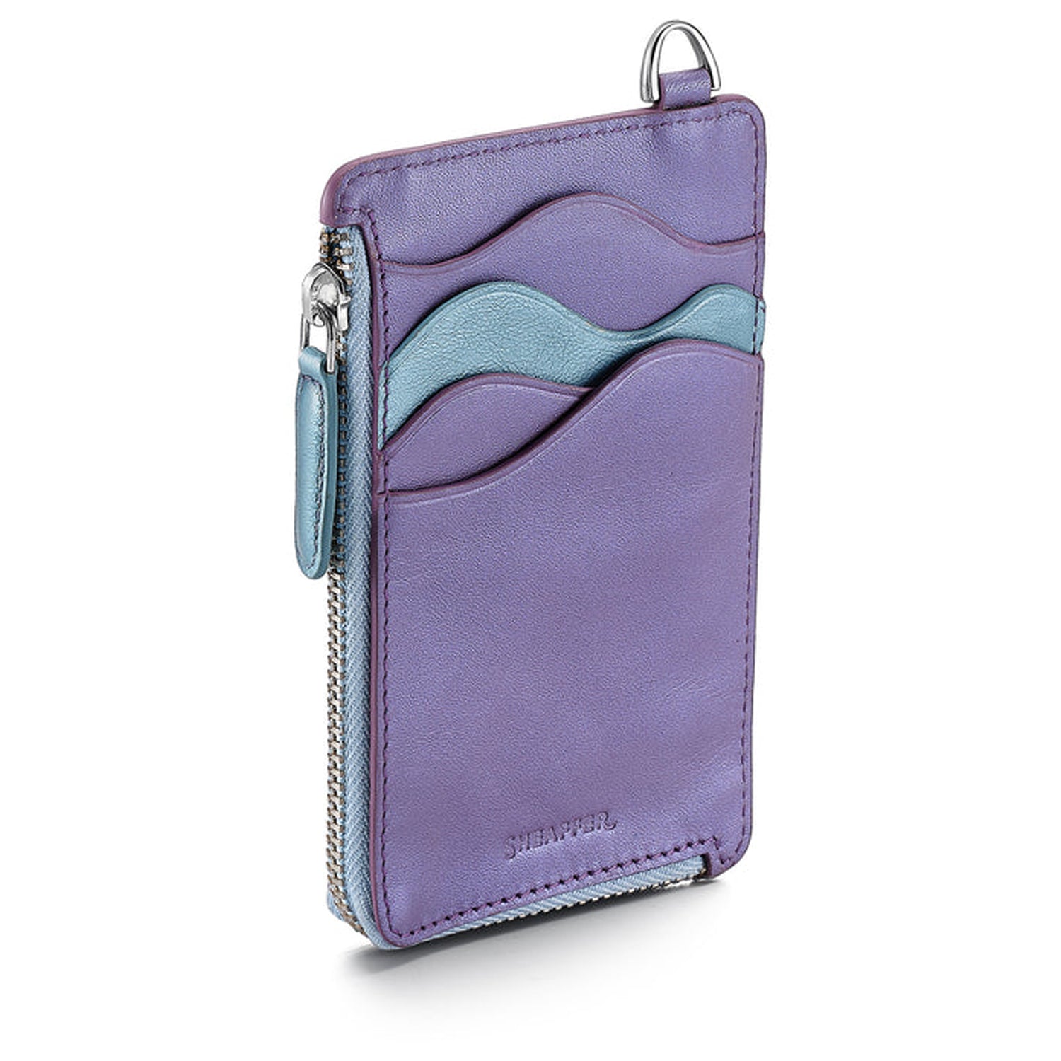 Sheaffer Expressions VFM Blue/Purple Pearlised Gradient CT Ballpoint Pen + Card Case Gift Set G9430