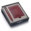 Sheaffer VFM Excessive Red CT Ballpoint Pen + Credit Card Holder Gift Set G9403