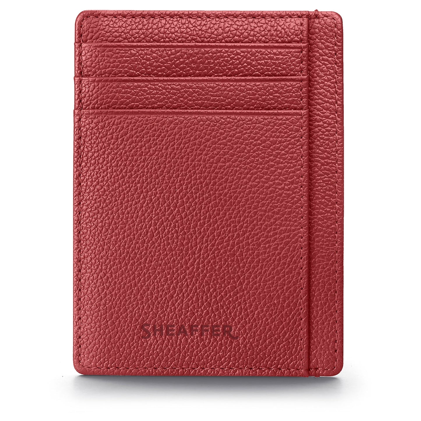 Sheaffer VFM Excessive Red CT Ballpoint Pen + Credit Card Holder Gift Set G9403