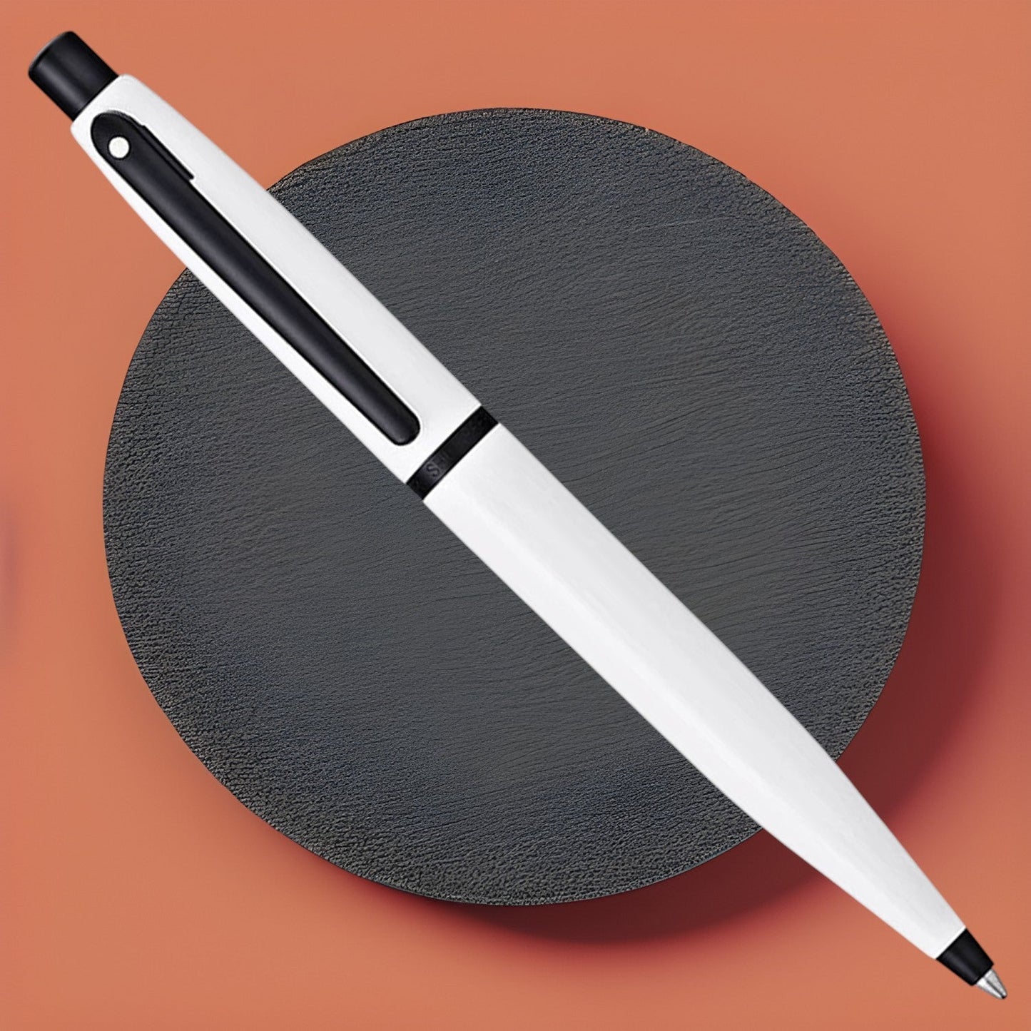 Sheaffer VFM Glossy White PVD Ballpoint Pen A9425