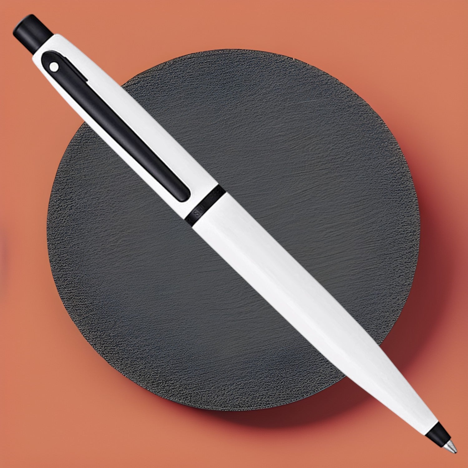 Sheaffer VFM Glossy White PVD Ballpoint Pen A9425