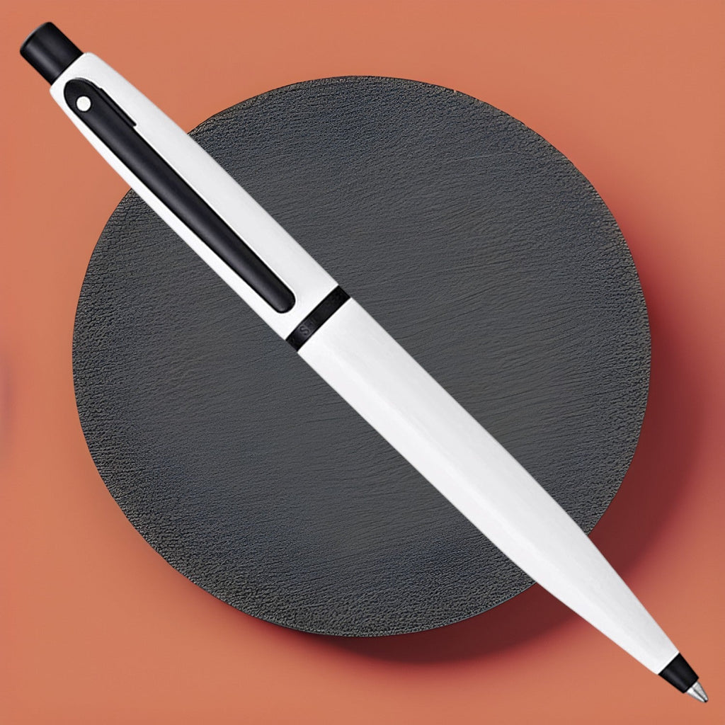 Sheaffer VFM Glossy White PVD Ballpoint Pen A9425