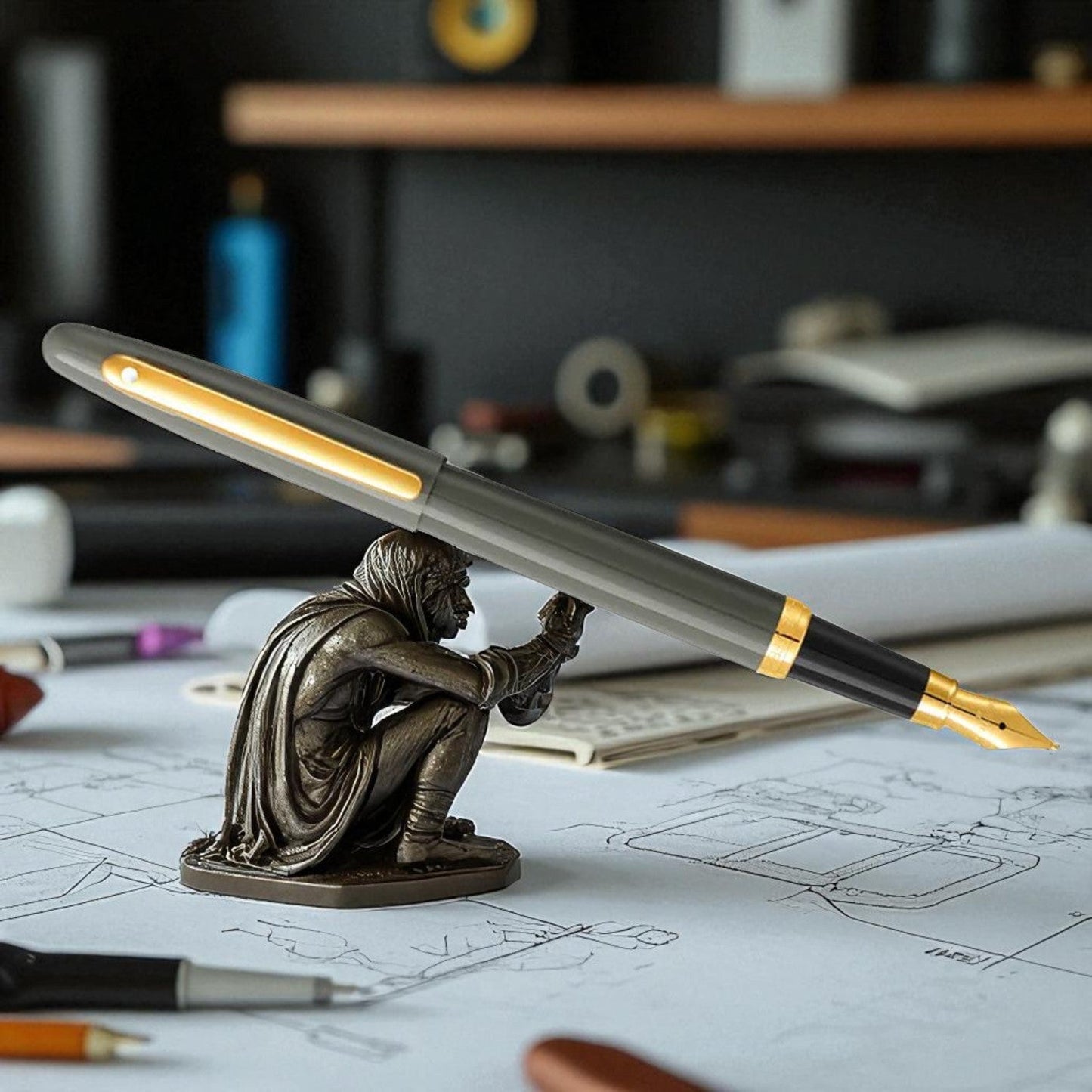 Sheaffer VFM Light Grey GT Fountain Pen