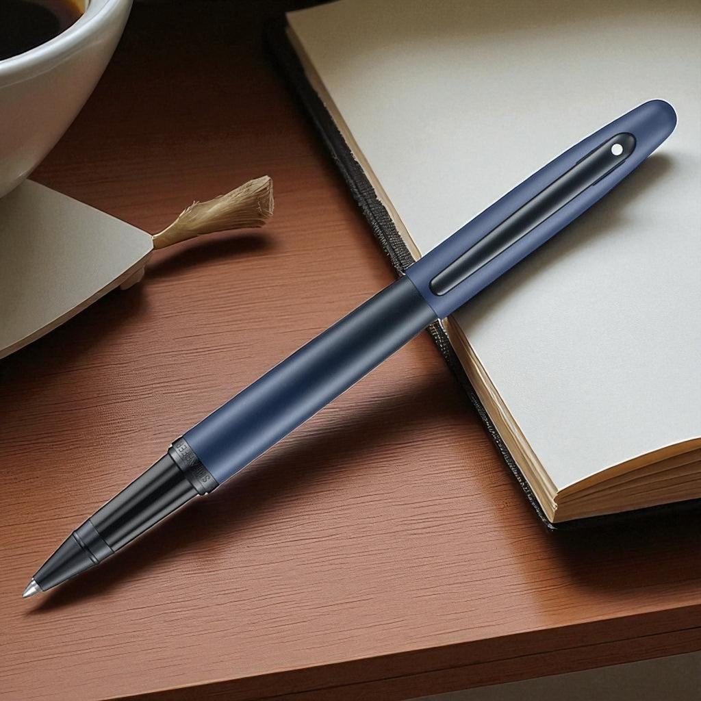 Sheaffer VFM Matte Blue PVD Roller Ball Pen E9429
