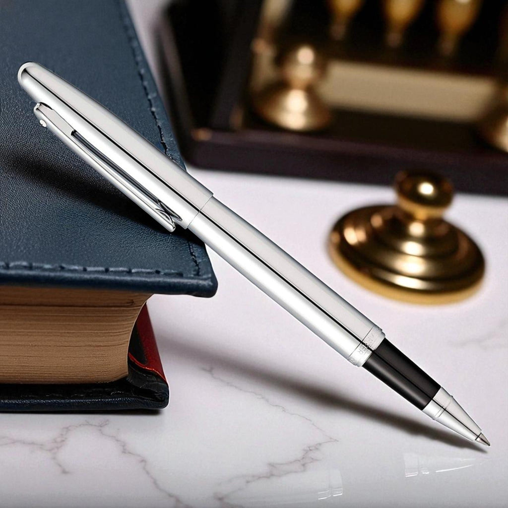 Sheaffer VFM Polished Chrome CT Roller Ball Pen A9421