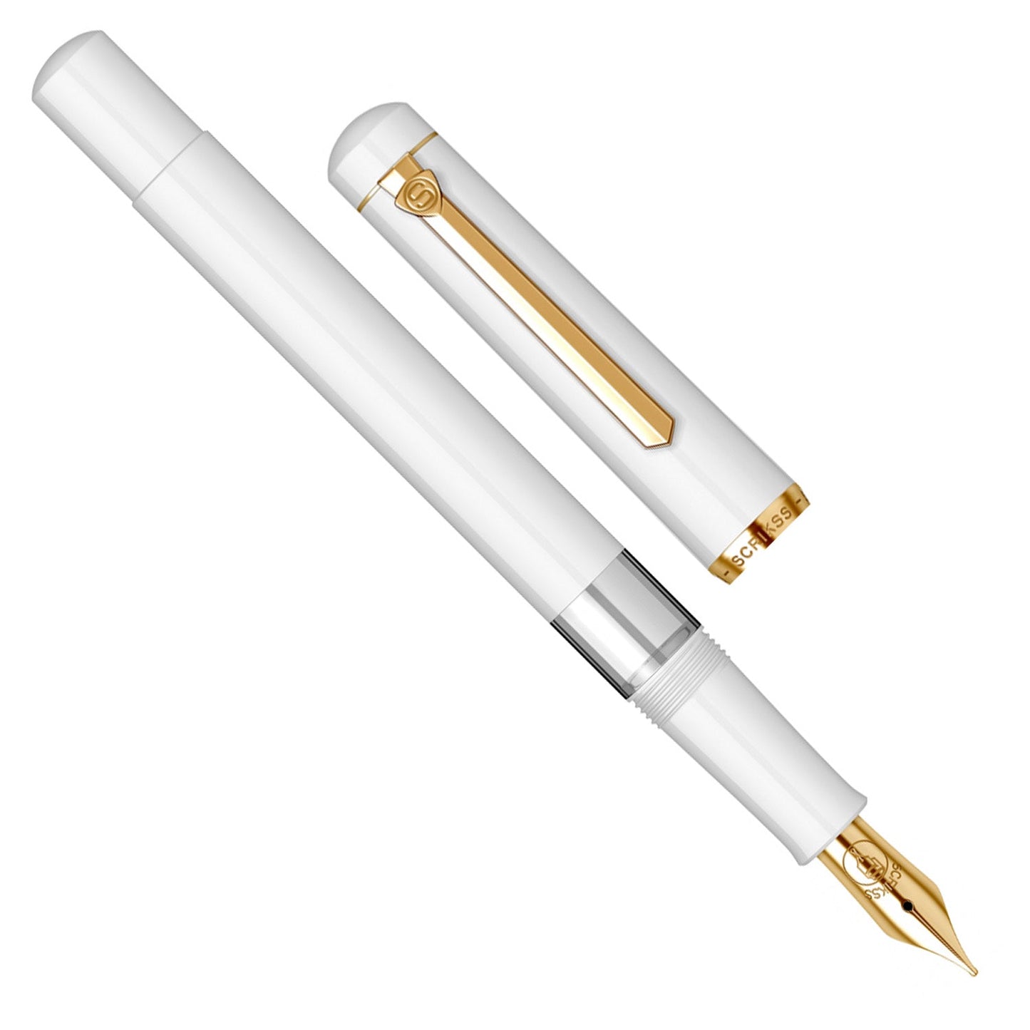 Scrikss 419 White GT Fountain Pen