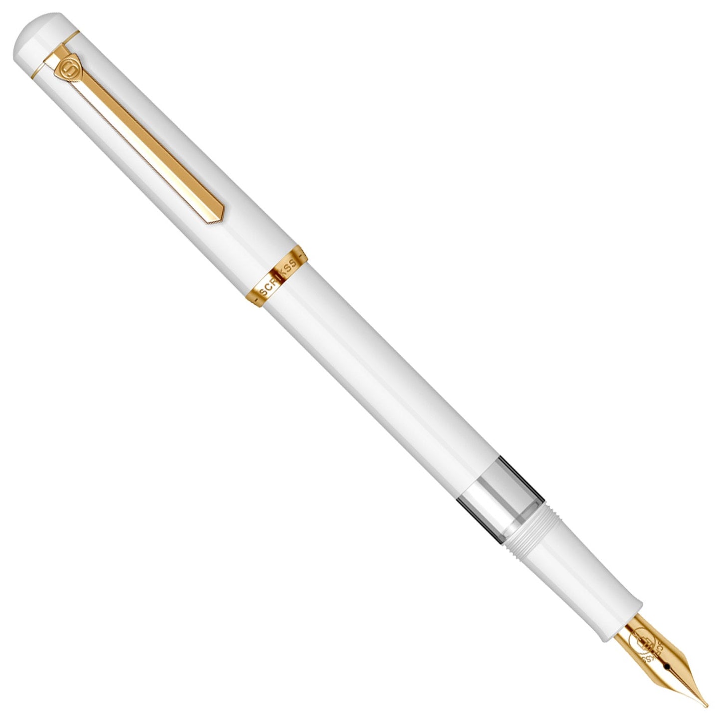 Scrikss 419 White GT Fountain Pen