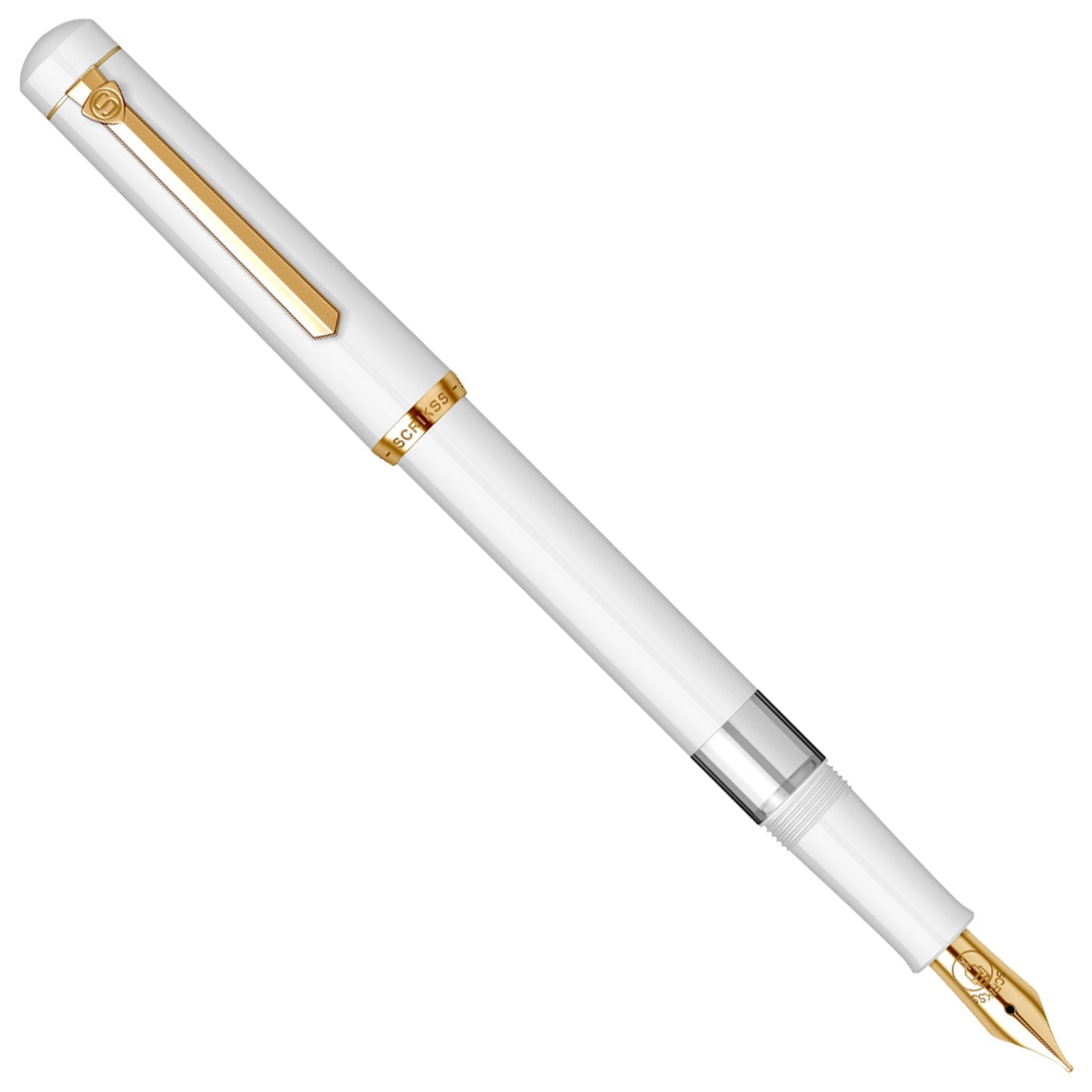 Scrikss 419 White GT Fountain Pen