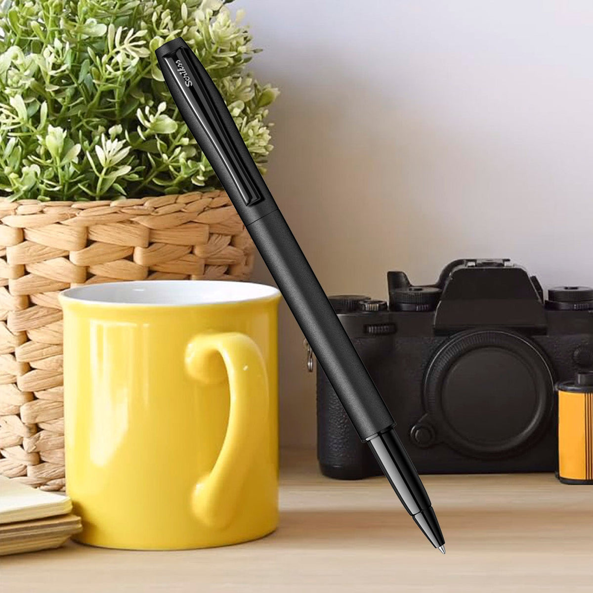 Scrikss Carnival Matte Satin Black Roller Ball Pen 86718