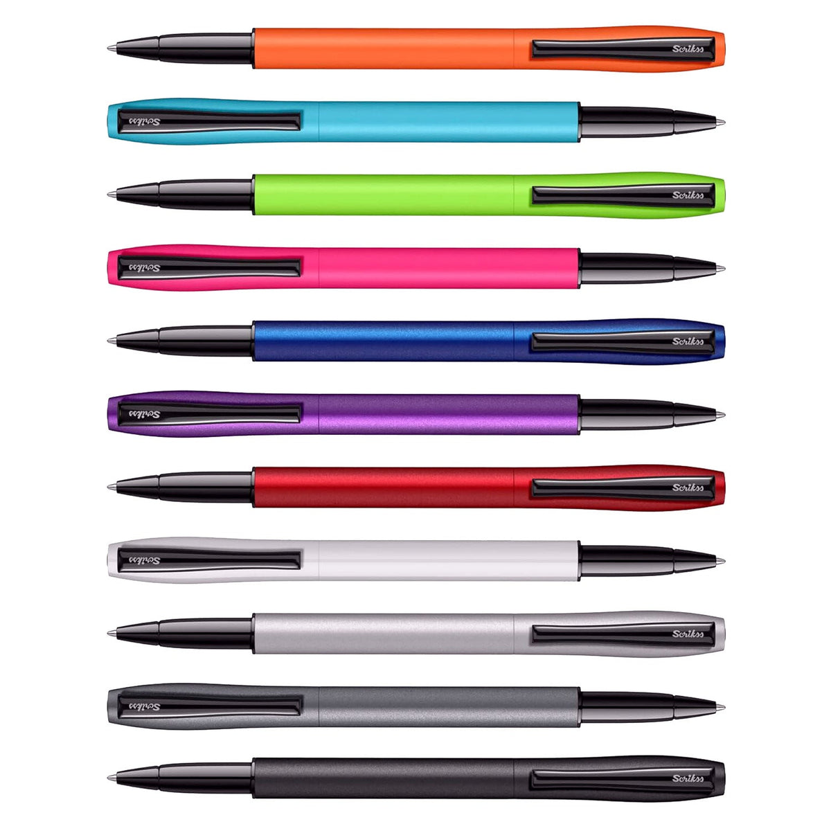 Scrikss Carnival Matte Satin Silver Roller Ball Pen 86794