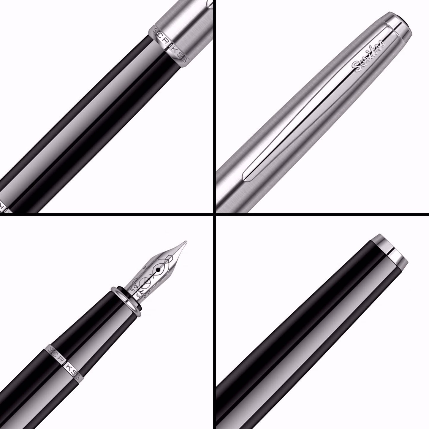 Scrikss Metropolis 78 Black CT Fountain Pen