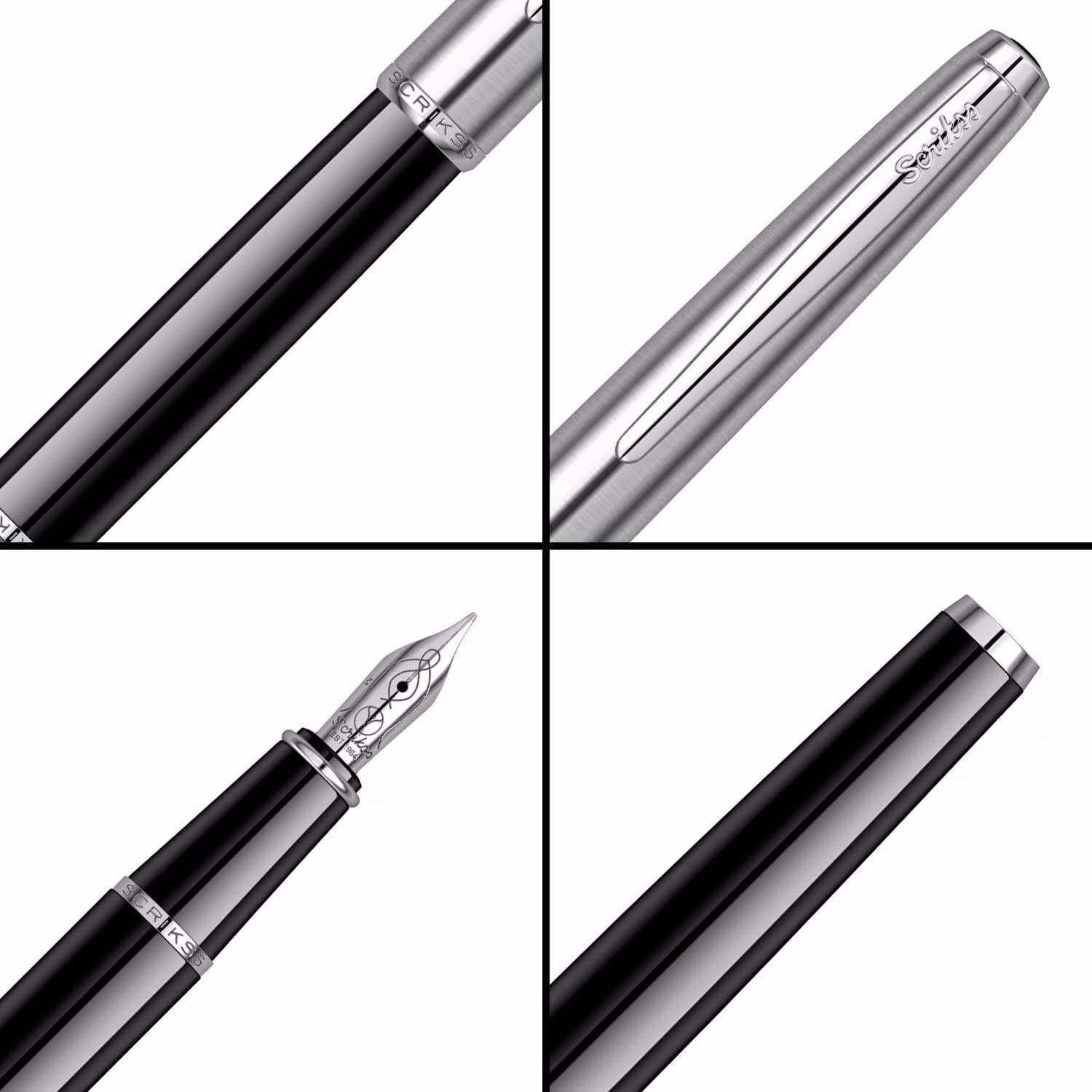 Scrikss Metropolis 78 Black CT Fountain Pen