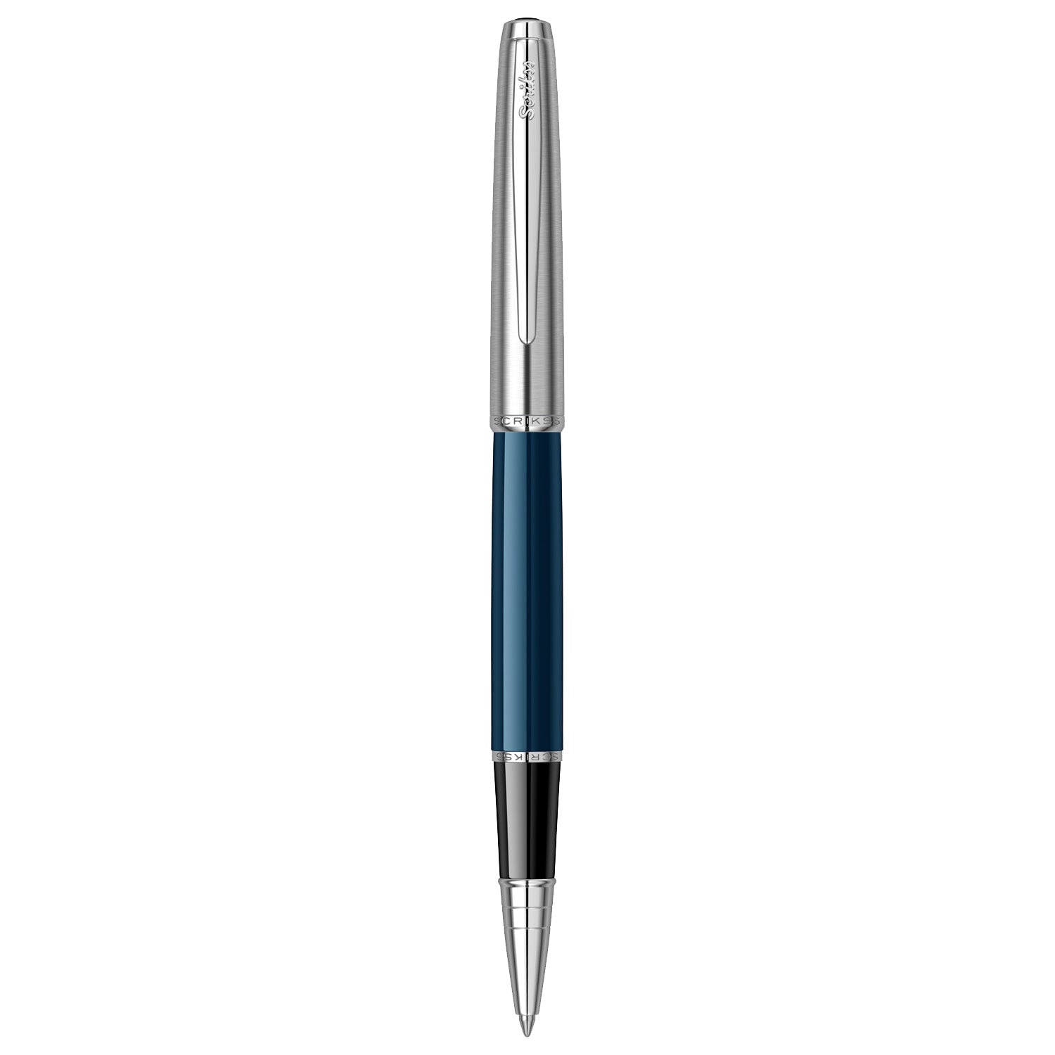 Scrikss Metropolis 78 Blue Chrome CT Roller Ball Pen 83267