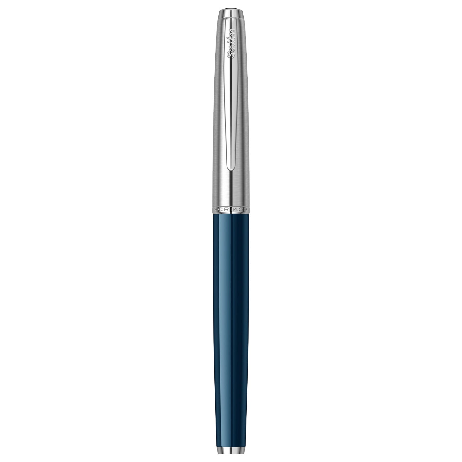 Scrikss Metropolis 78 Blue Chrome CT Roller Ball Pen 83267