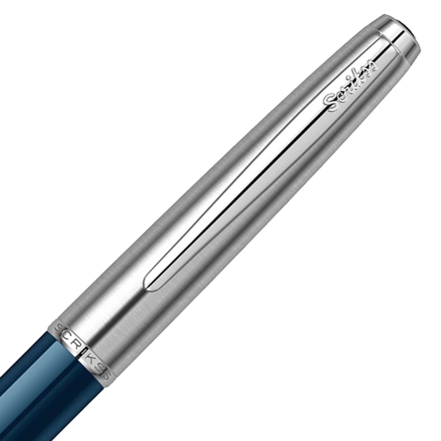 Scrikss Metropolis 78 Blue Chrome CT Roller Ball Pen 83267