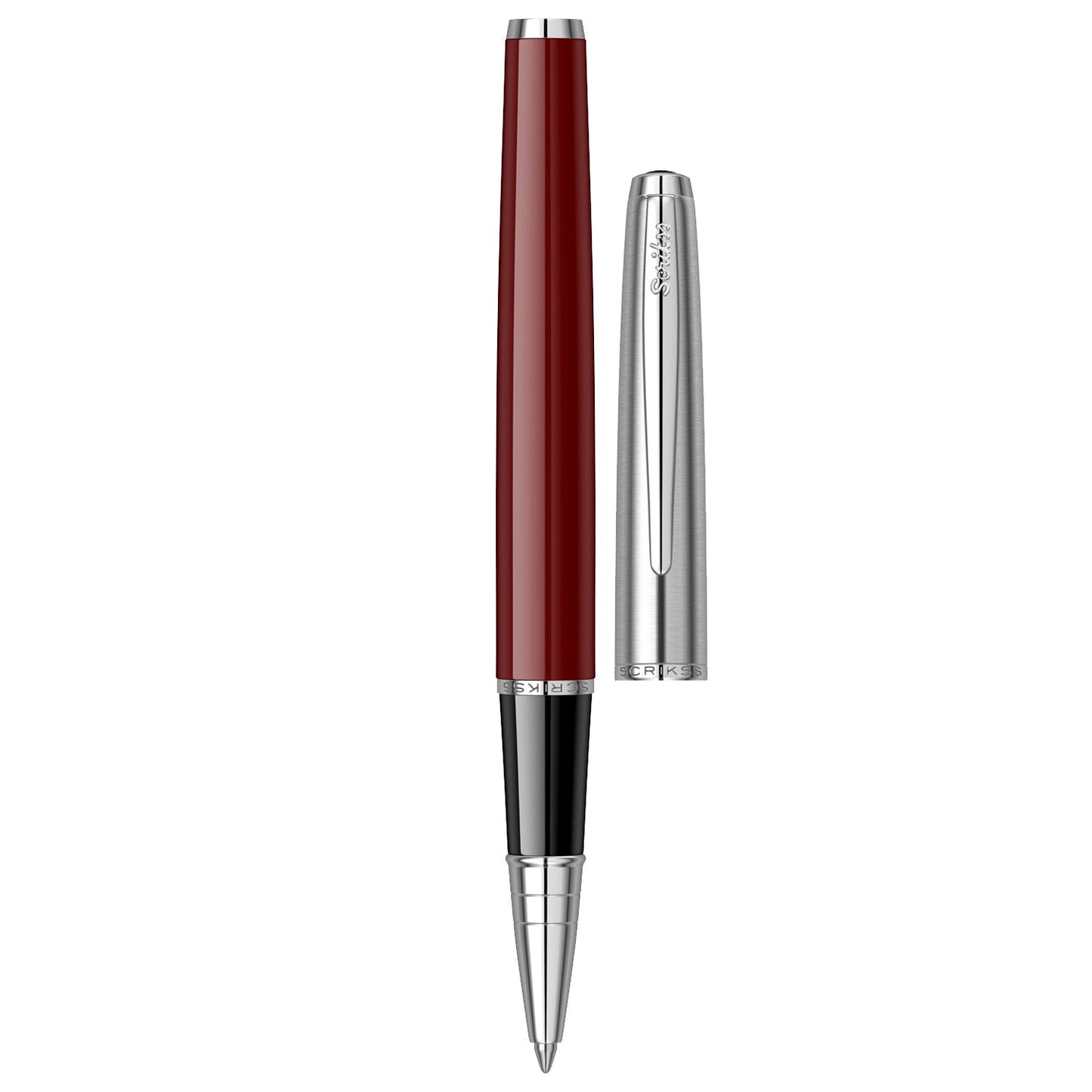 Scrikss Metropolis 78 Burgundy Chrome CT Roller Ball Pen 83243