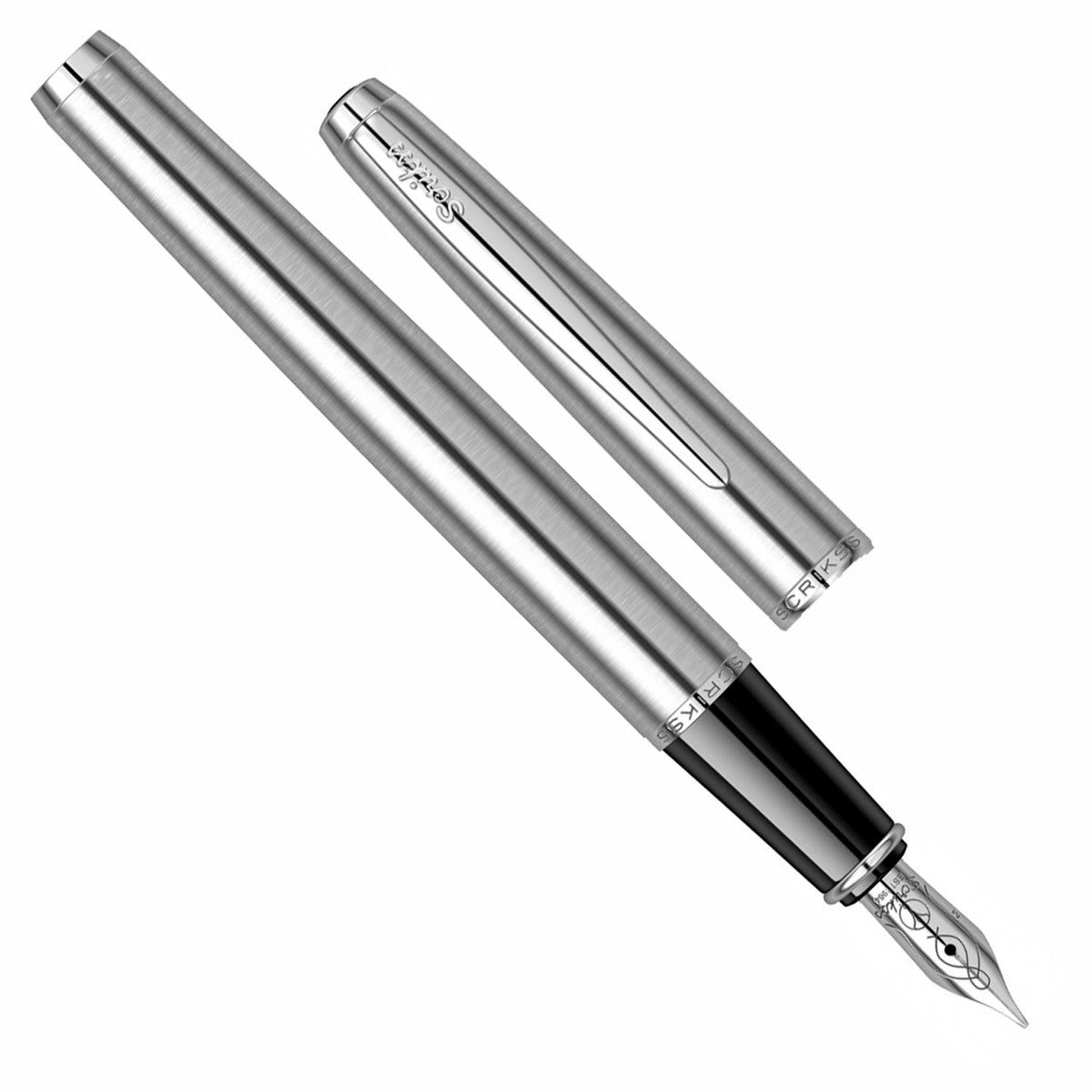 Scrikss Metropolis 78 Satin Chrome CT Fountain Pen