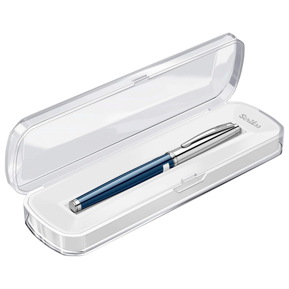 Scrikss Metropolis 800 Blue Chrome CT Roller Ball Pen 81973
