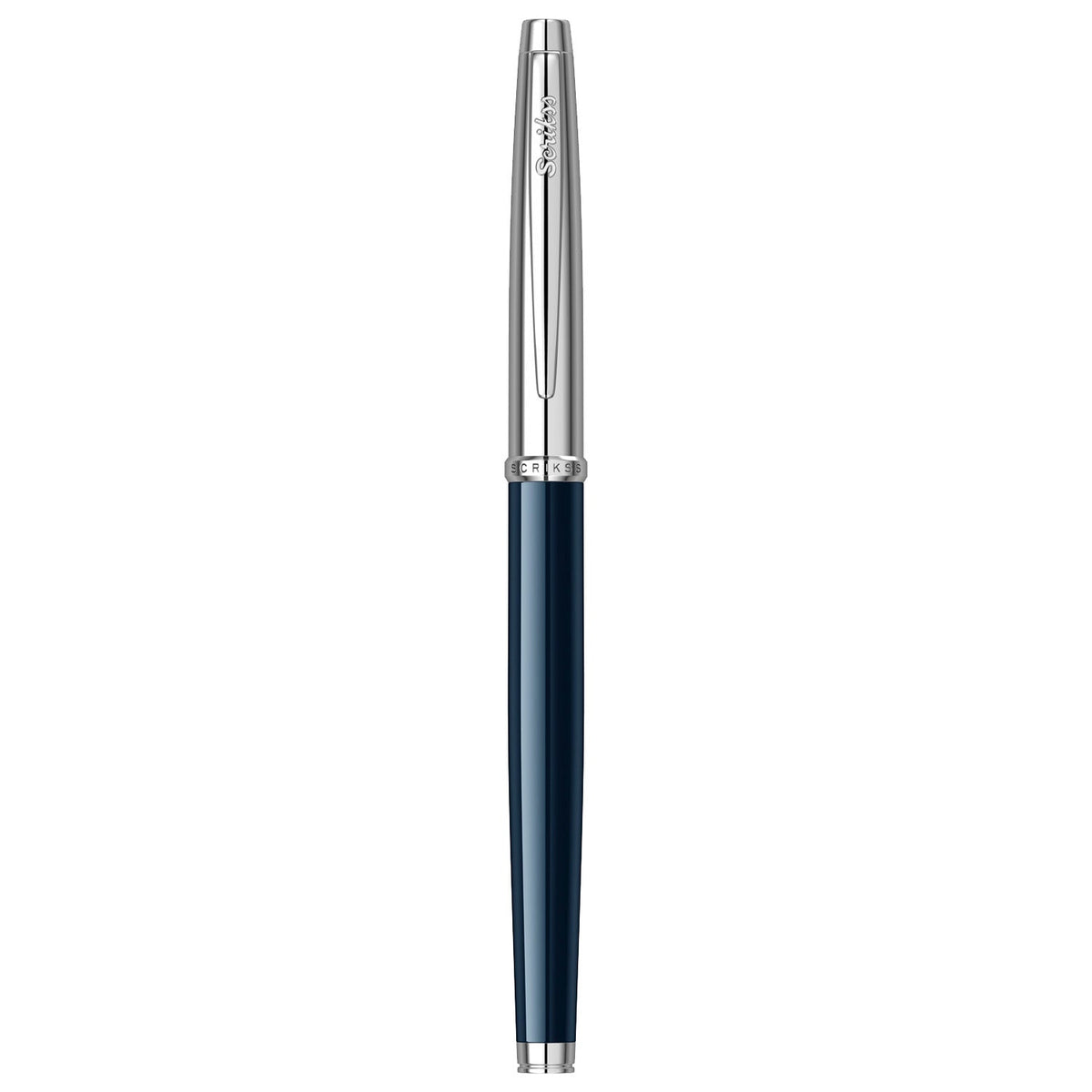 Scrikss Metropolis 800 Blue Chrome CT Roller Ball Pen 81973