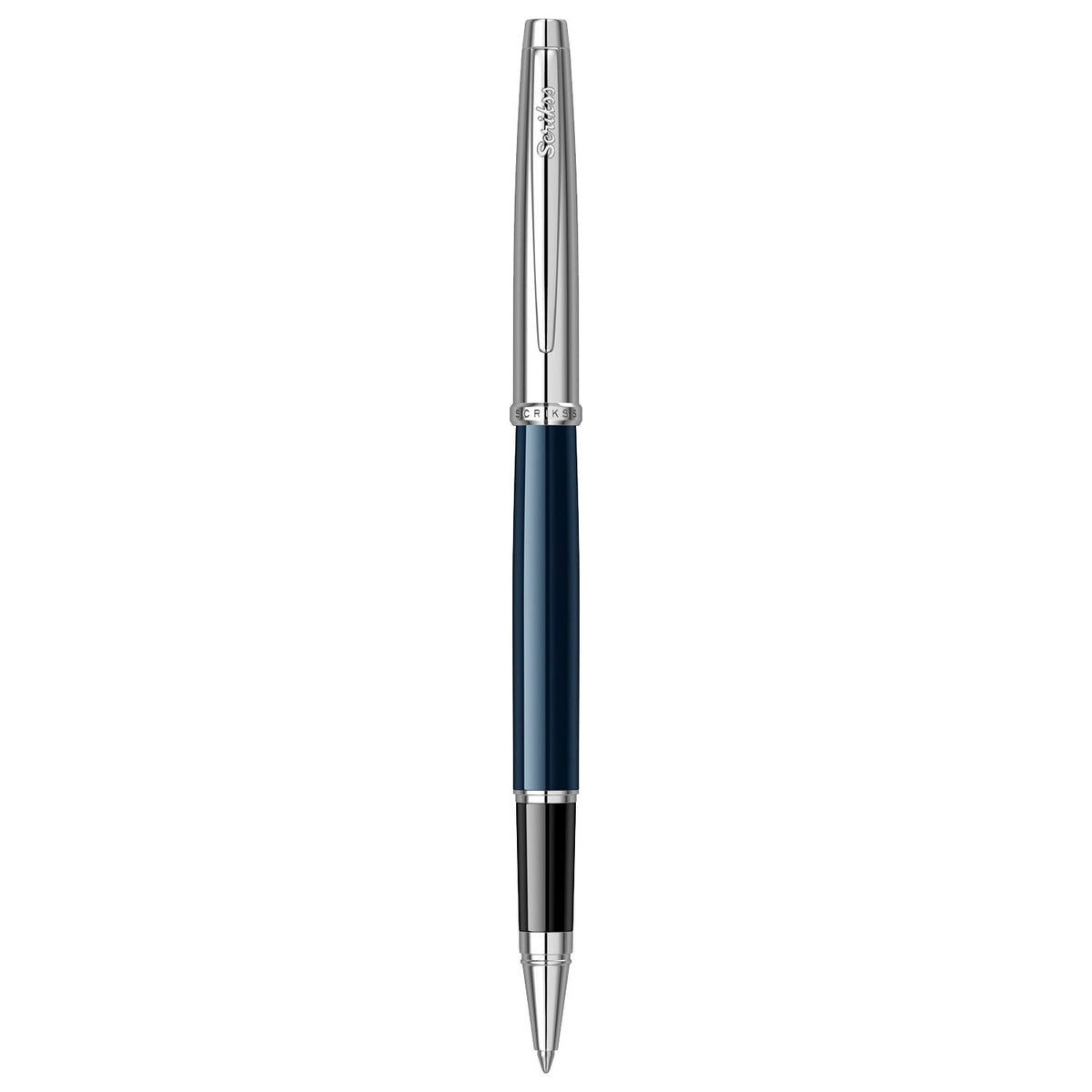 Scrikss Metropolis 800 Blue Chrome CT Roller Ball Pen 81973