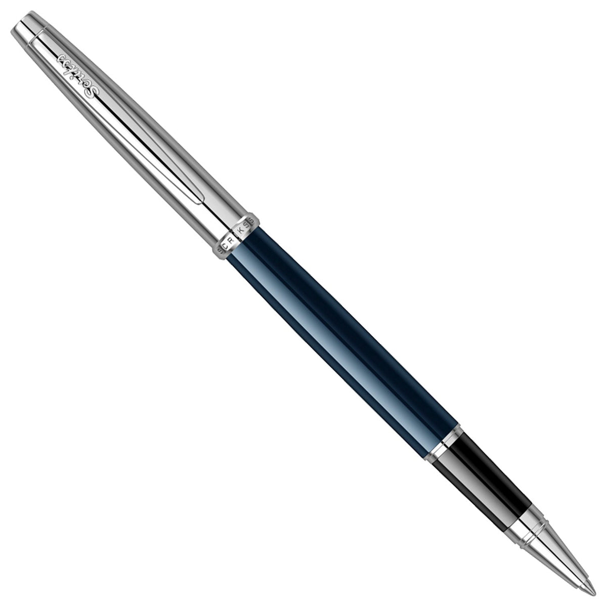 Scrikss Metropolis 800 Blue Chrome CT Roller Ball Pen 81973