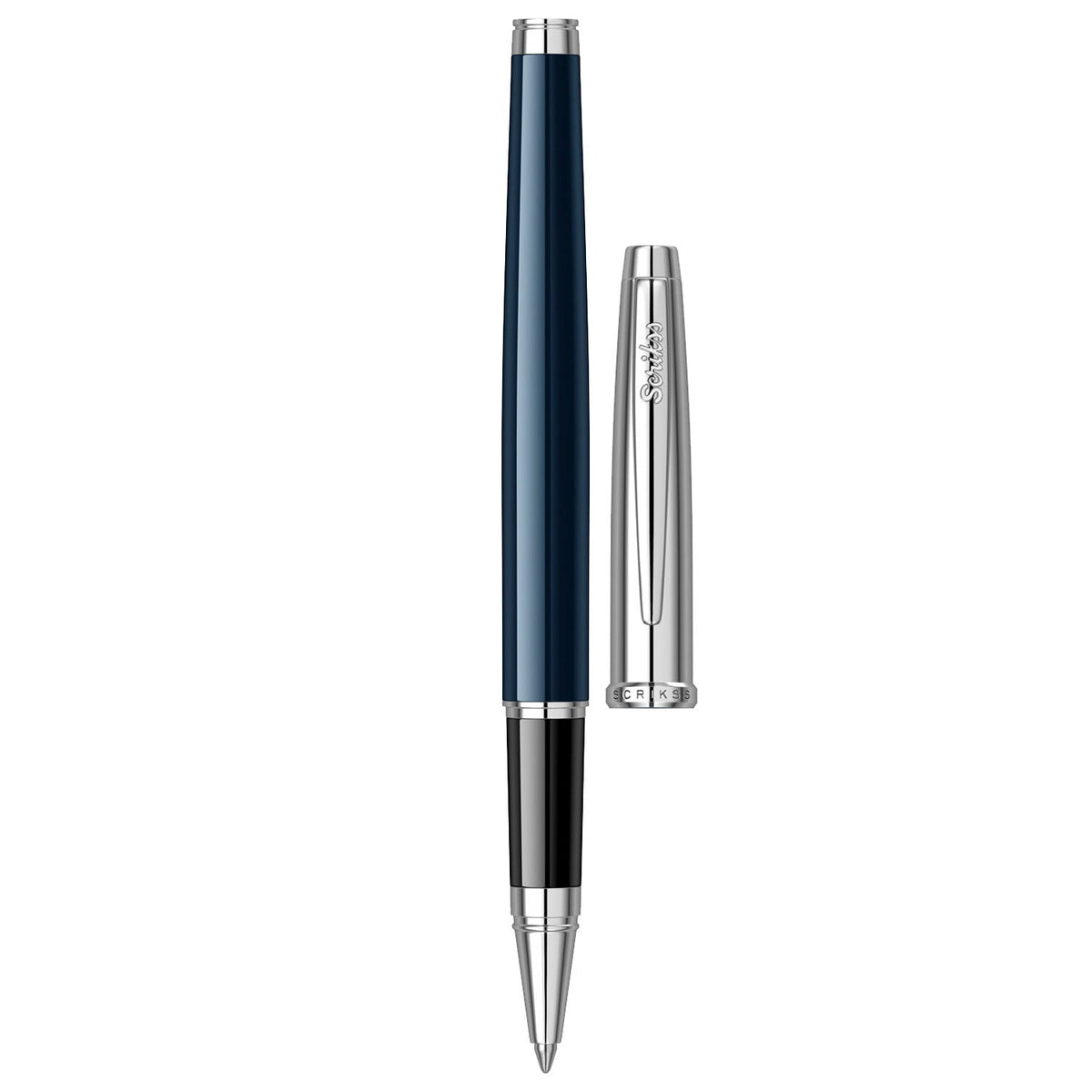 Scrikss Metropolis 800 Blue Chrome CT Roller Ball Pen 81973