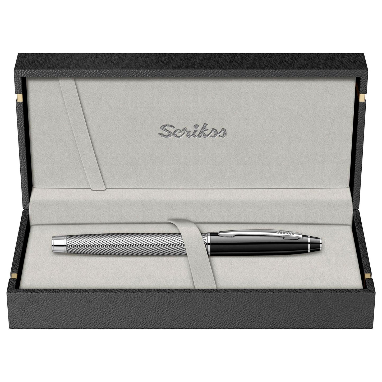 Scrikss Noble 35C Spiral Black CT Fountain Pen