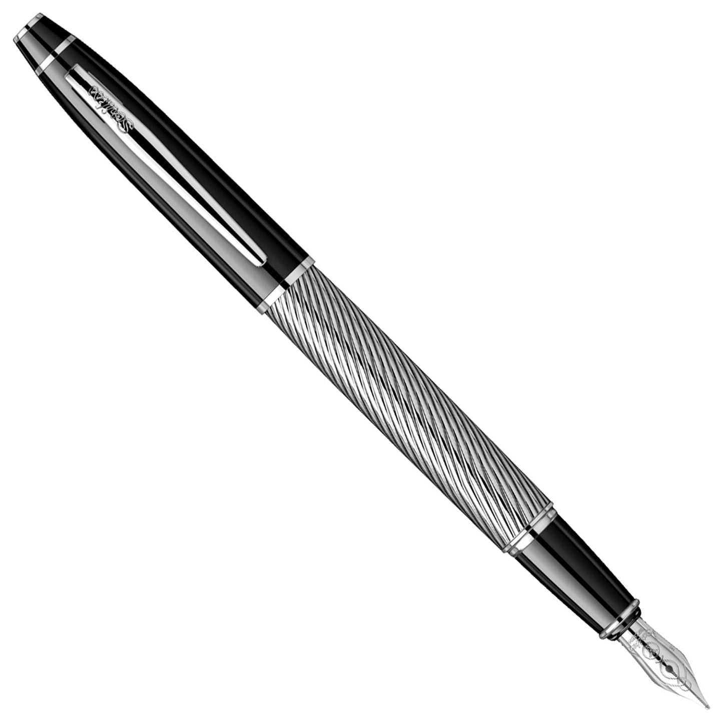 Scrikss Noble 35C Spiral Black CT Fountain Pen