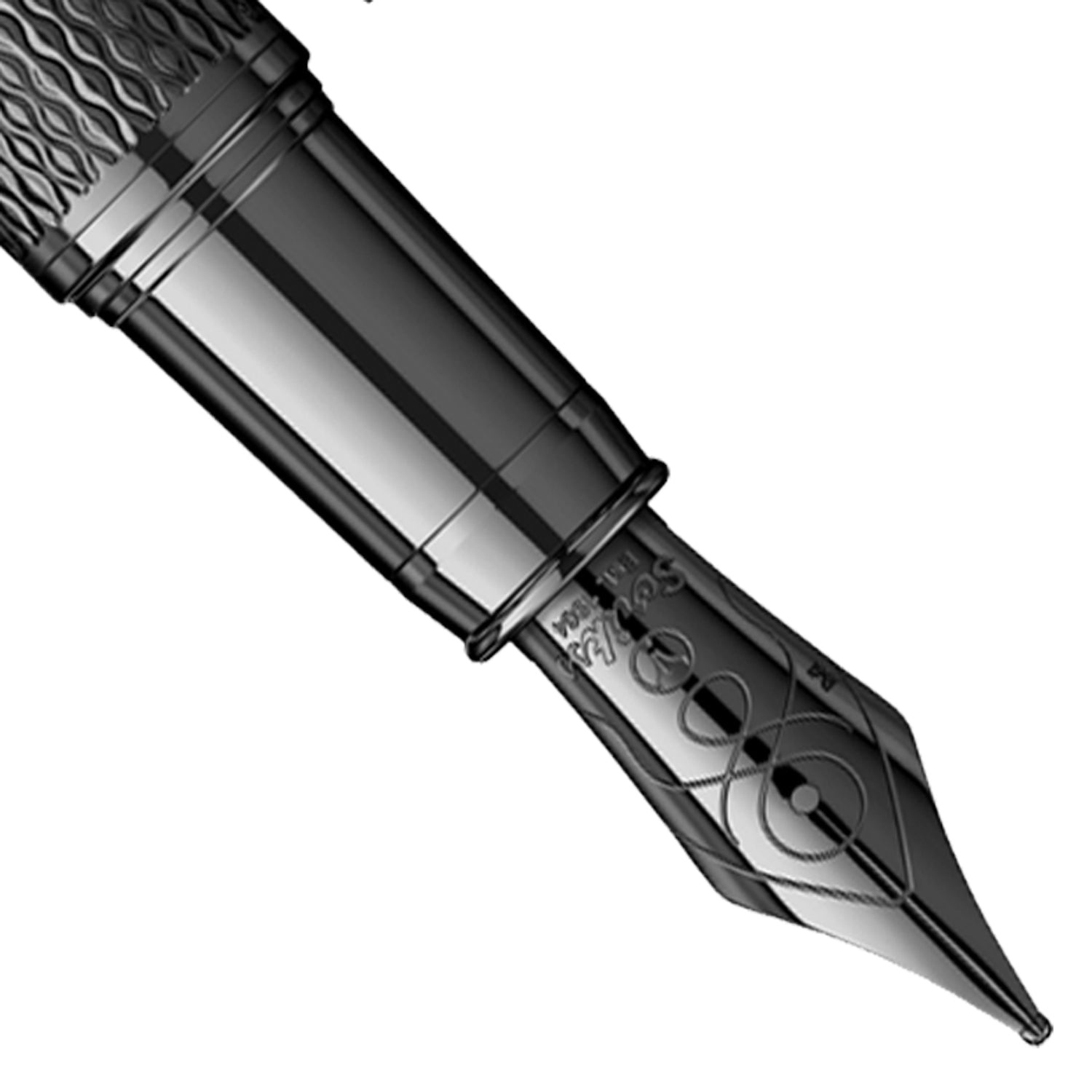 Scrikss Oscar 390 Matt Black PVD Fountain Pen