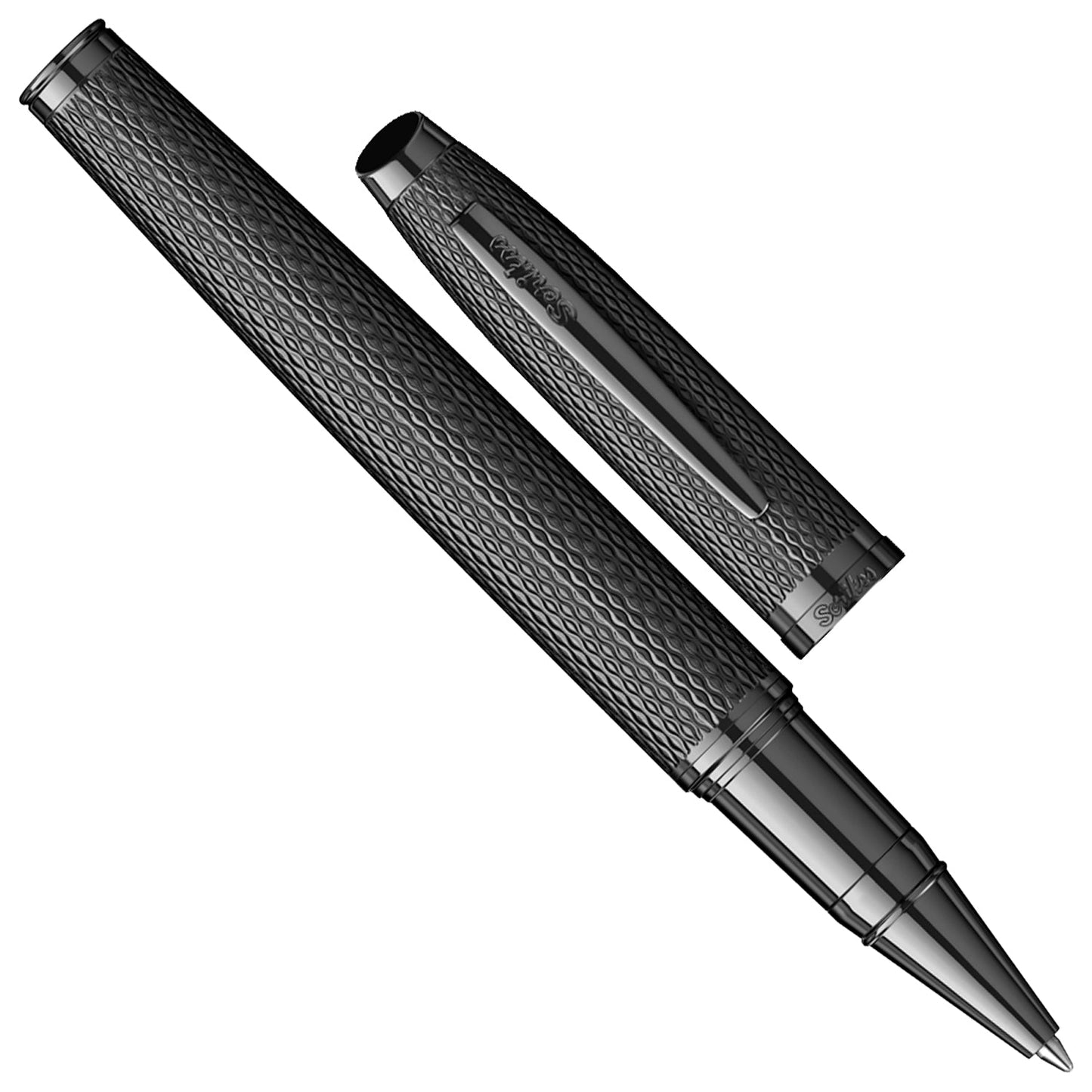Scrikss Oscar 390 Matt Black PVD Roller Ball Pen 96052