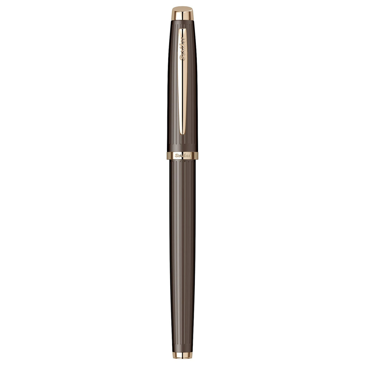 Scrikss Oscar 39 Brown Pink Gold GT Roller Ball Pen 81409