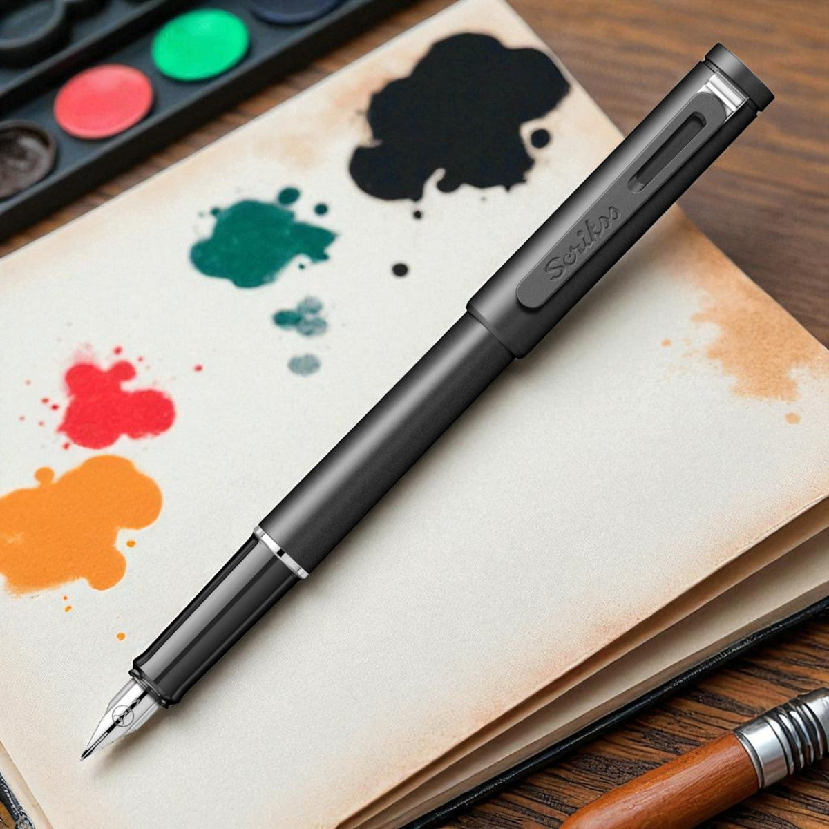 Scrikss Punto Black PVD Fountain Pen