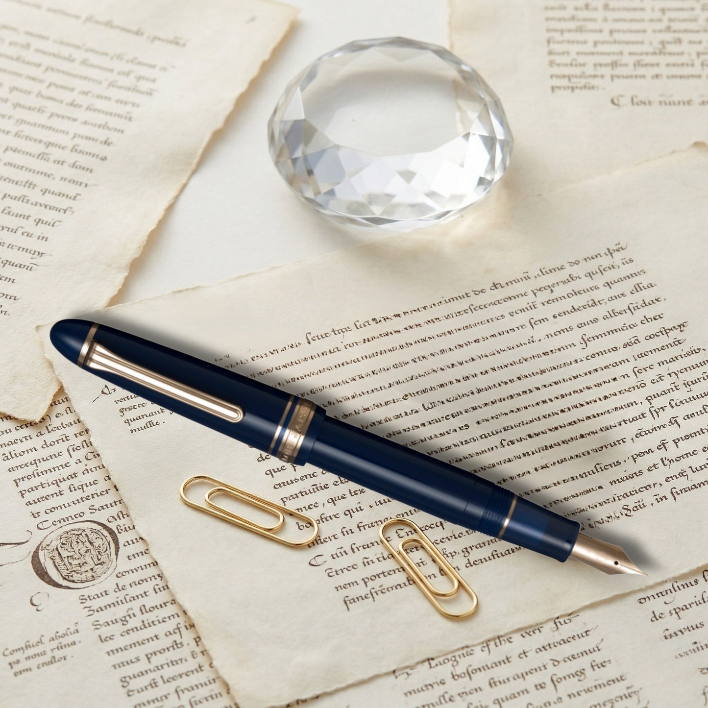 Sailor 1911L Casual Basis Muted Blue GT Fountain Pen 