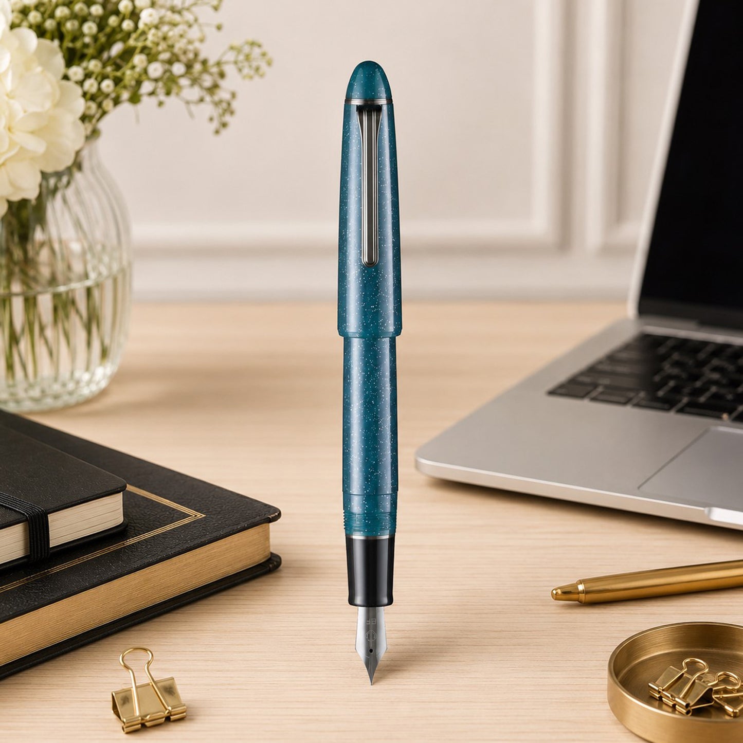 Sailor 1911L Casual Galaxy Meteorite Moss PVD Fountain Pen (Limited Edition)